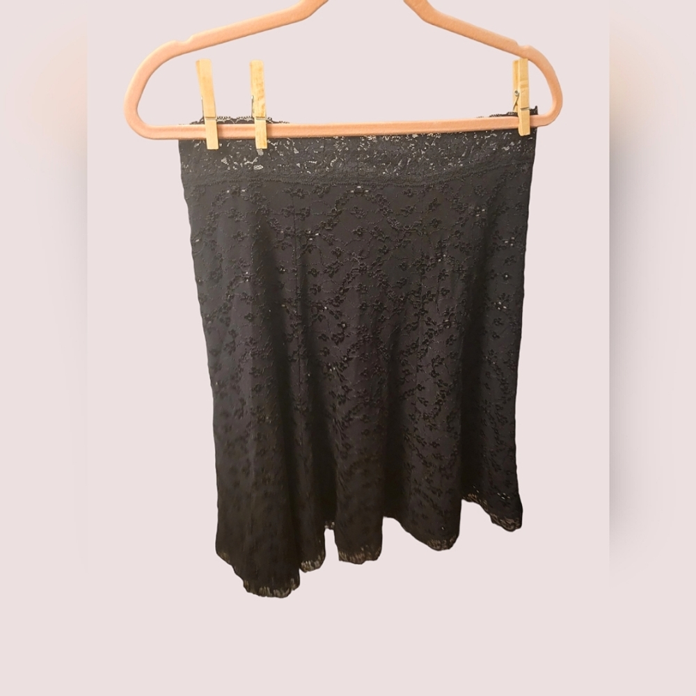 CABI black printed skirt size Large